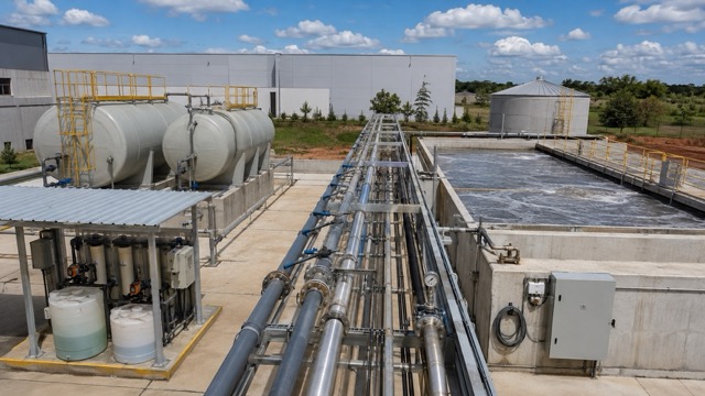 estação de tratamento de água e esgoto